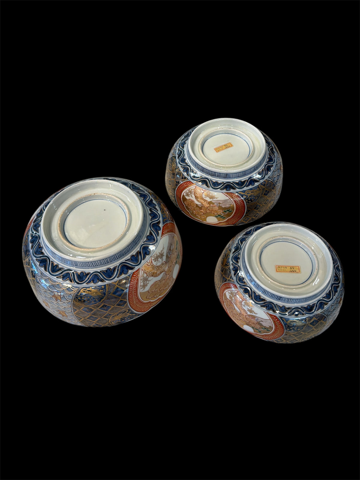 Three Graduated Bowls from Japan
