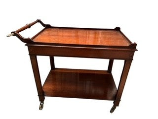 Mahogany Wood Trolley/Bar Cart