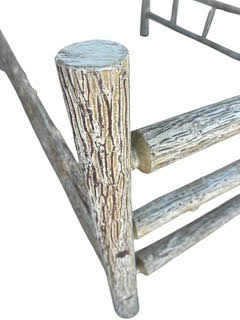 Faux Bois Style Full Size Bed