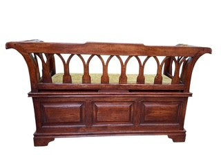 Gothic Revival Style Settle or Hall Bench