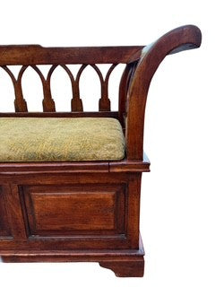 Gothic Revival Style Settle or Hall Bench