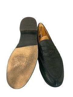 Men's Black Leather Penny Loafer