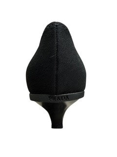 Black Fabric Prada Ladies Kitten Heels