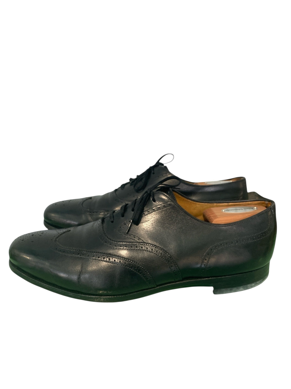 Classic Men's Black Leather Brogues