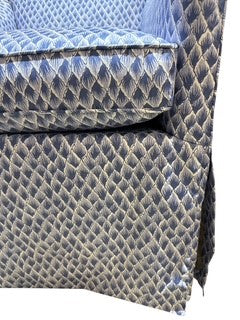 Blue Upholstered Chair (Three Total)