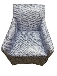 Blue Upholstered Chair (Three Total)