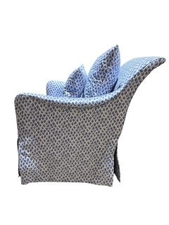 Blue Upholstered Chair (Three Total)