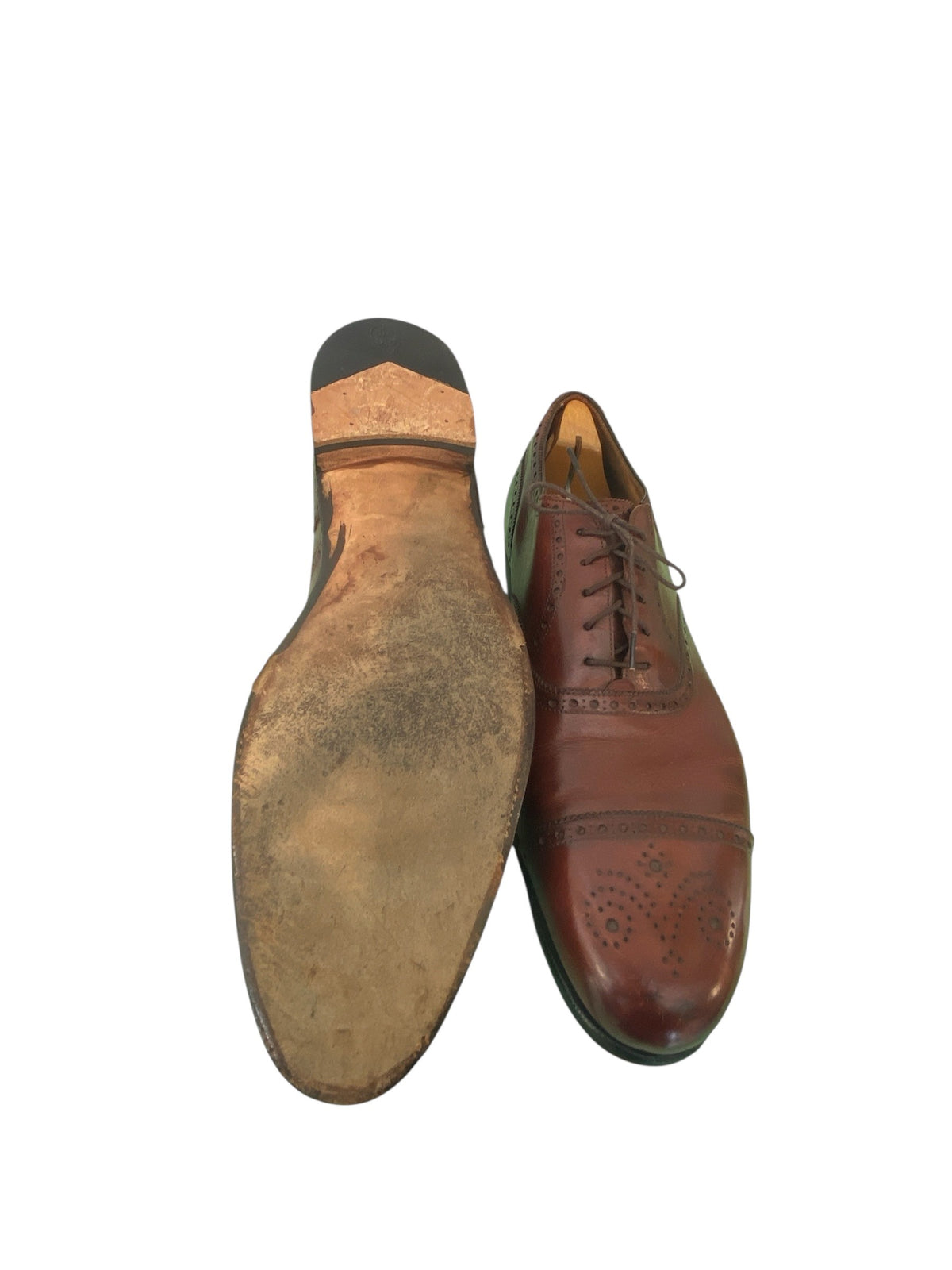 Men's Classic Leather Brogues in Antique Brown by Peal & Co. for Brooks Brothers