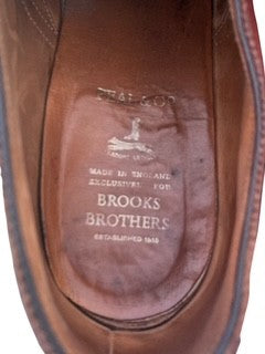 Men's Classic Leather Brogues in Antique Brown by Peal & Co. for Brooks Brothers