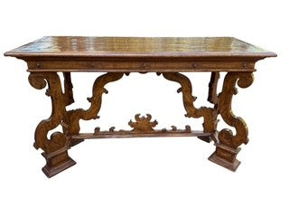 Vintage Spanish Renaissance Style Console Possibly 'Siena' by Minton-Spidell