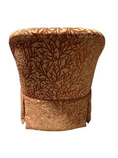 Pair Upholstered Barrel Form Chairs