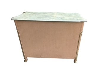 French Painted Chest Green and Cream