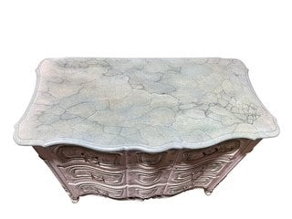 French Painted Chest Green and Cream