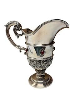 Continental 800 Silver Pitcher w/Jewels
