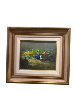 Oil Painting of Fruit Vendors by Paulo Marinho
