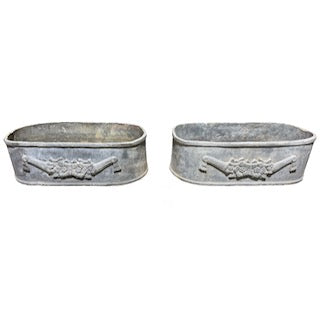 Pair Lead Garden Planters ETSY $300each