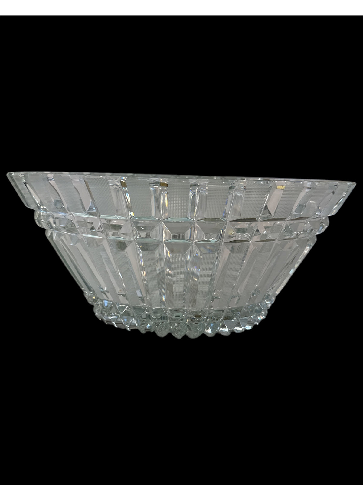 Oval Cut Glass Center Bowl