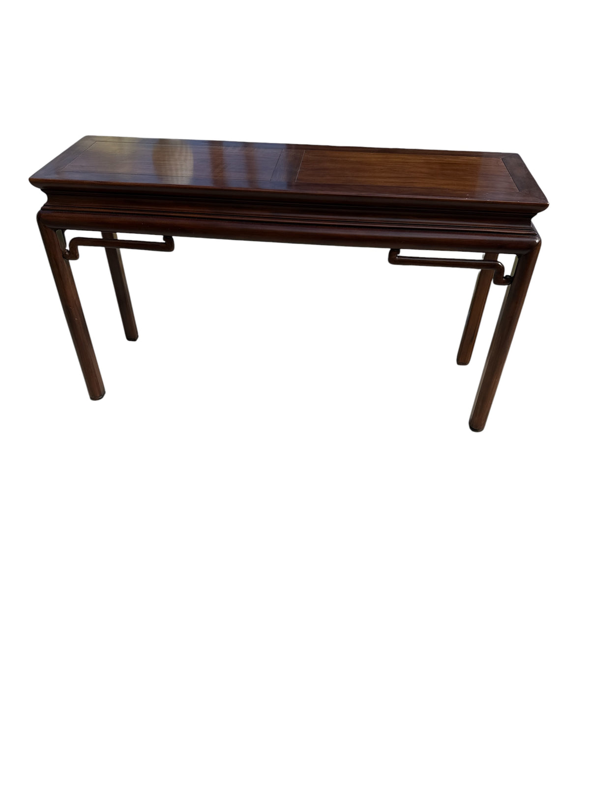 Vintage Contemporary Chinese Teak Wood Altar Table/Console by Baker