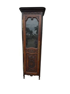 Wood Carved Cabinet - Gun Case - Could Be a Bar