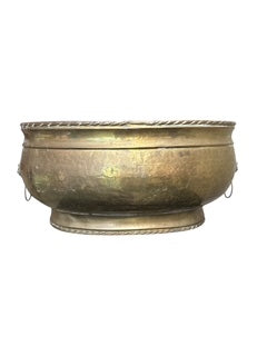 Brass Lion Head Planter