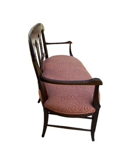 Antique Country French Carved Back Arm Settee