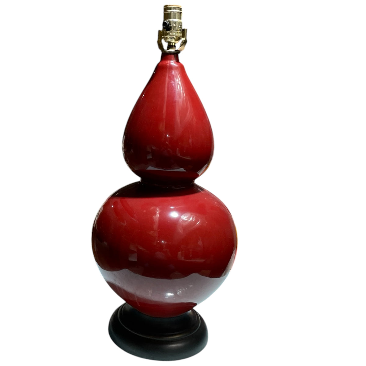 Oxblood Gourd Style Lamp
