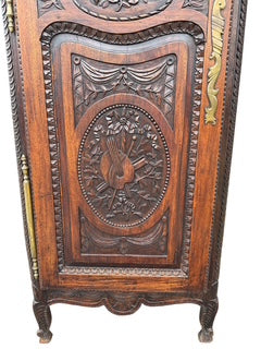 Wood Carved Cabinet - Gun Case - Could Be a Bar