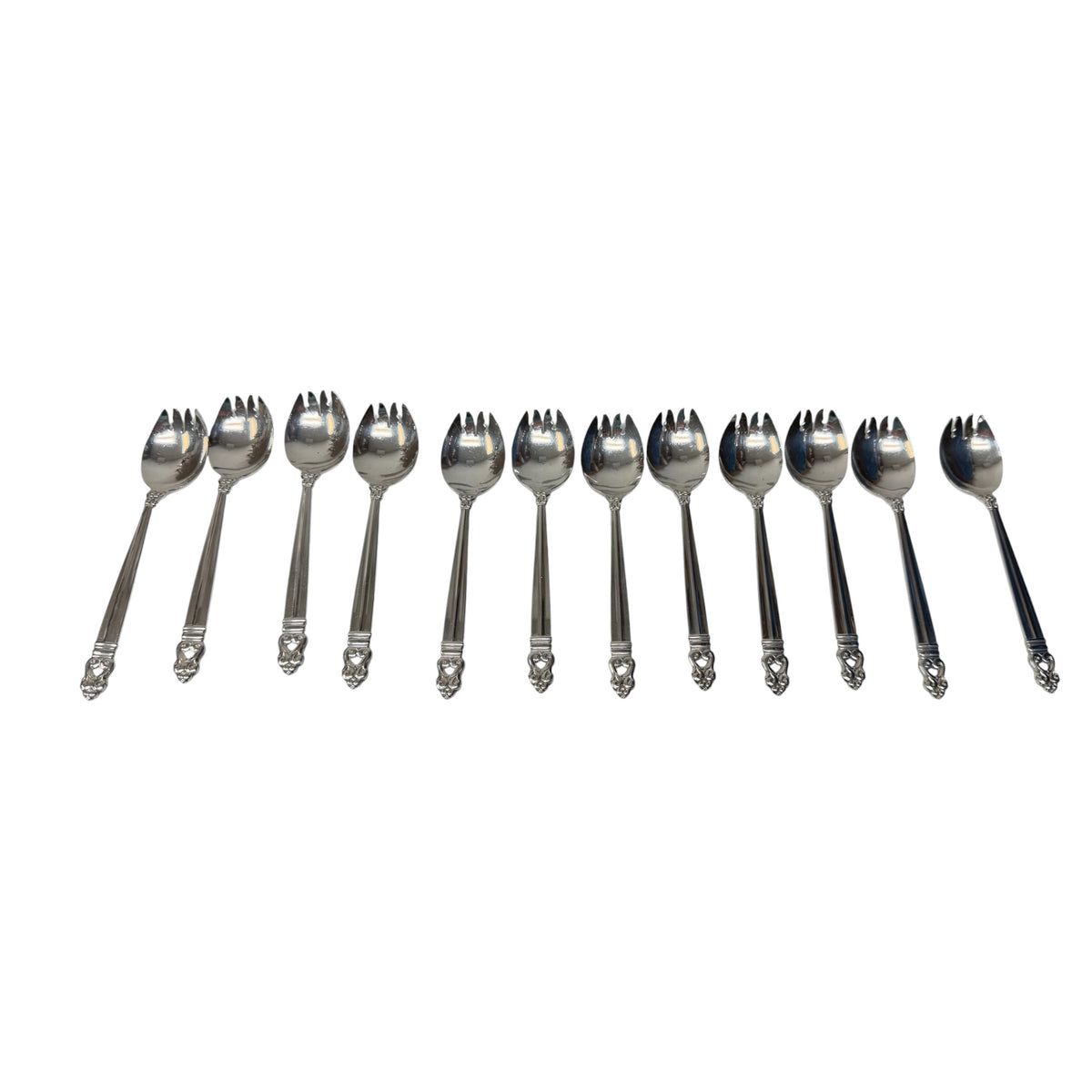 Set of Twelve Sterling by Royal Danish by International Ice Cream Forks
