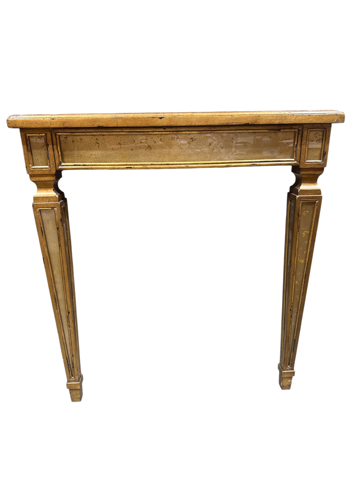 Italian Inspired Distressed Gold Leaf Witing Desk By Theodore Alexander