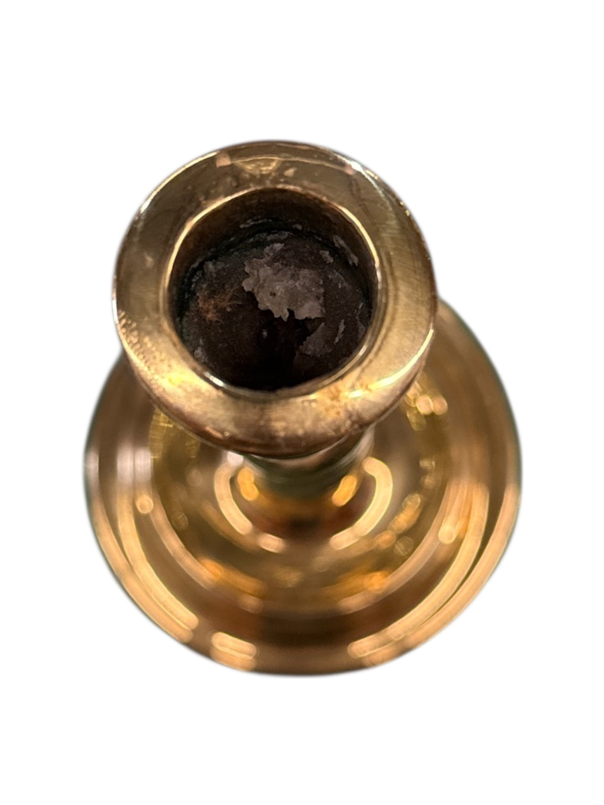 Set of Four Brass Twist Candlesticks