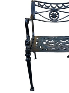 Set of Three Metal Black Armchairs