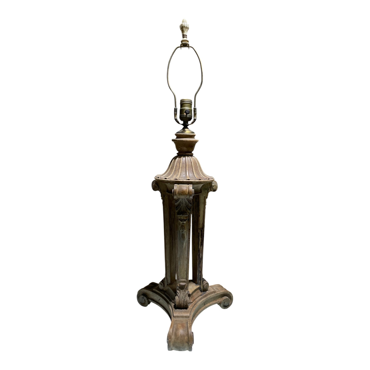 Fluted Column Wood Lamp