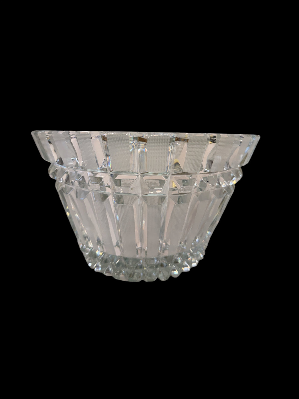 Oval Cut Glass Center Bowl