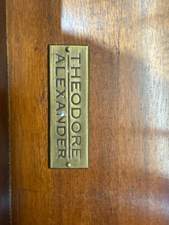 Italian Inspired Distressed Gold Leaf Witing Desk By Theodore Alexander