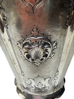 Antique  Continental 800 Silver Wine Bucket w/Ram' Heads