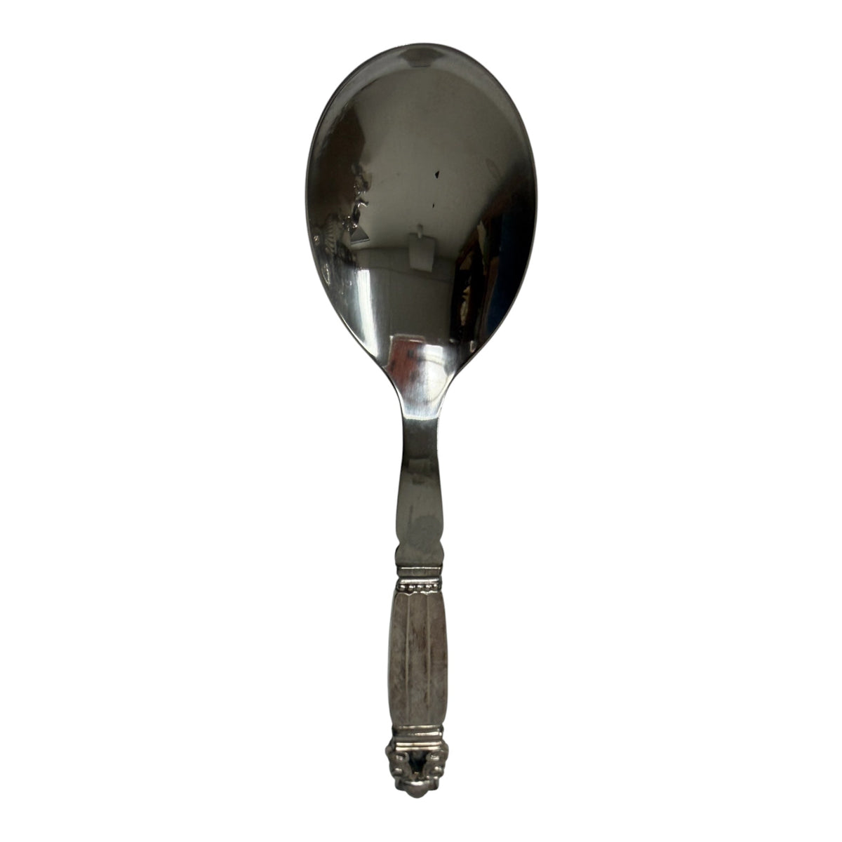 Georg Jensen Sterling Silver Acorn Pattern Serving Spoon