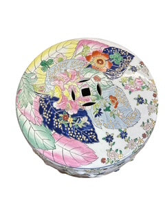 Chinese Tobacco Leaf Porcelain Garden Seat