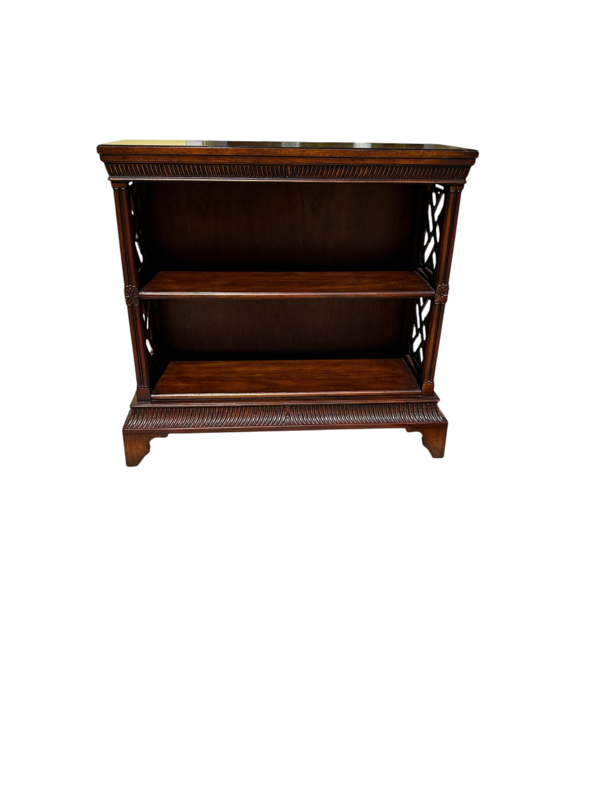 Mahogany Chinese Chippendale Style Bookcase 'Banks & Coldstone' by Sarreid LTD