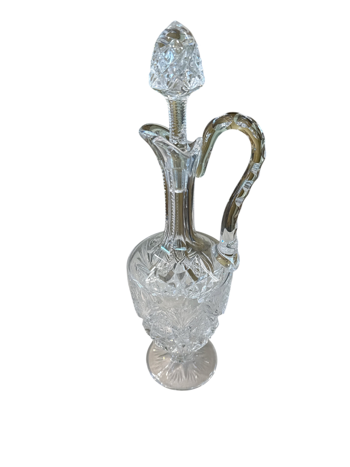 Cut Crystal Decanter with Handle by Saint Louis