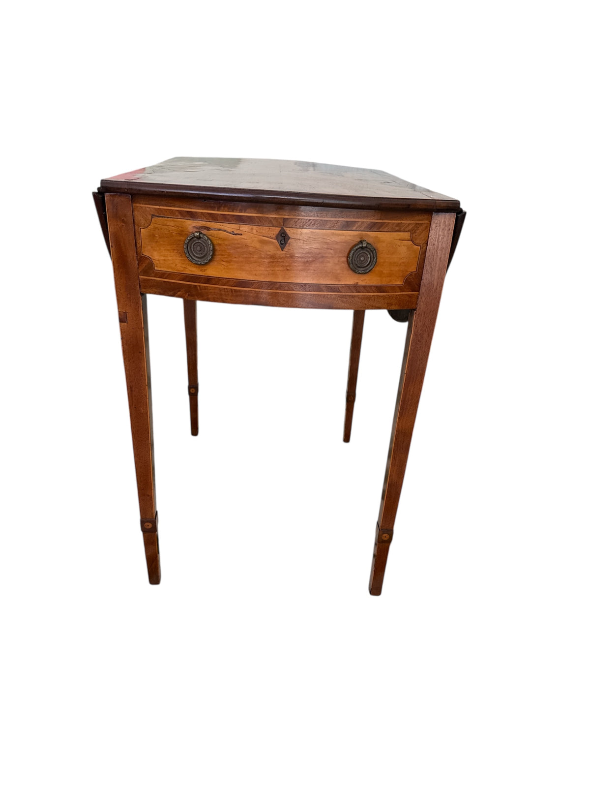 George III Satinwood, Sycamore, Mahogany and Marquetry Pembroke Table Late 18th century