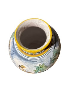 Pair Porcelain Faience Jars