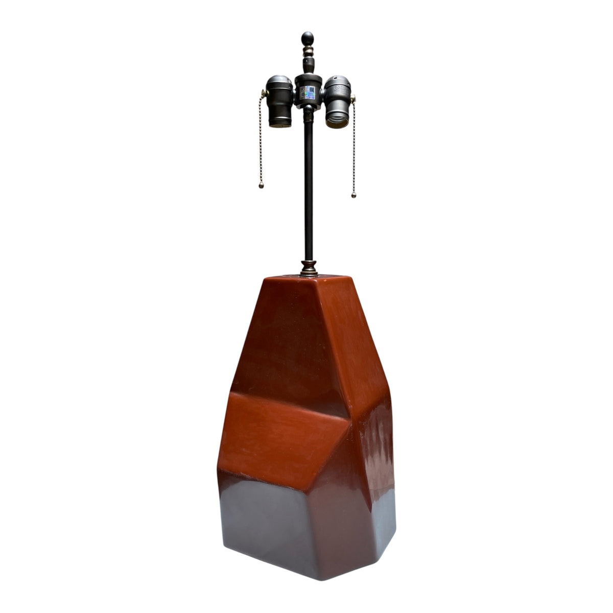 Abstract Style Oxblood Color Lamp
