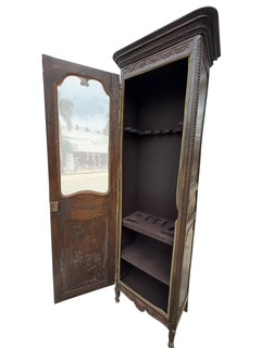 Wood Carved Cabinet - Gun Case - Could Be a Bar