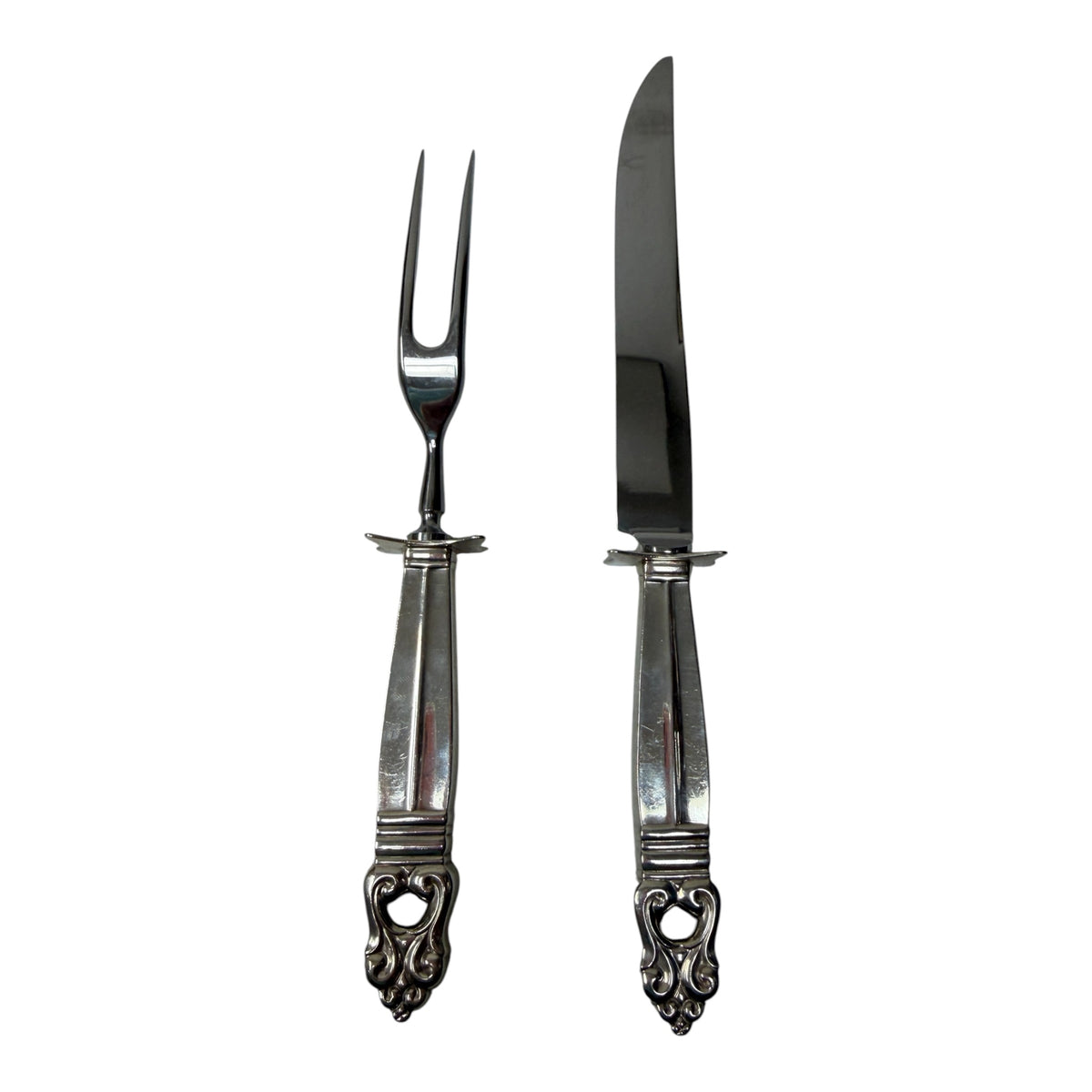 Two Piece Sterling Steak Carving Set by Royal Danish