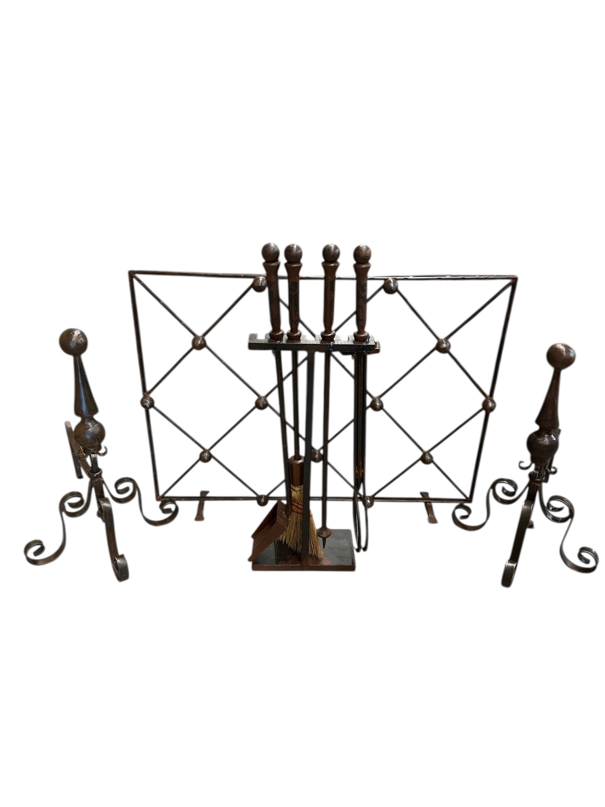 Fireplace  Screen, Andirons & Tools