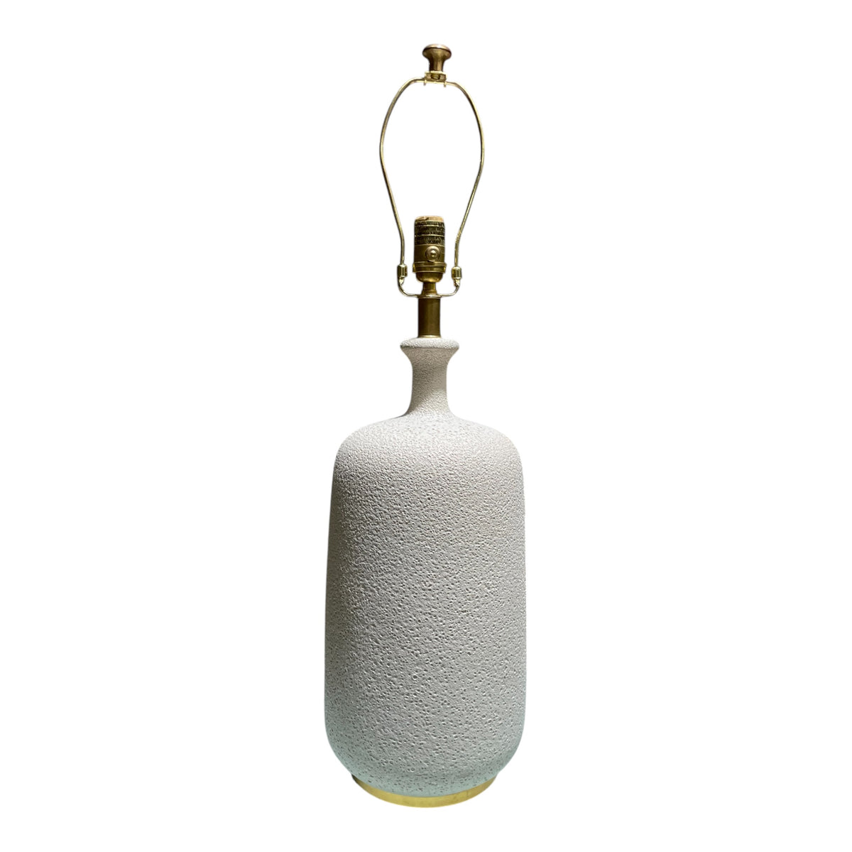 White Modern Form Glazed Finish Lamp