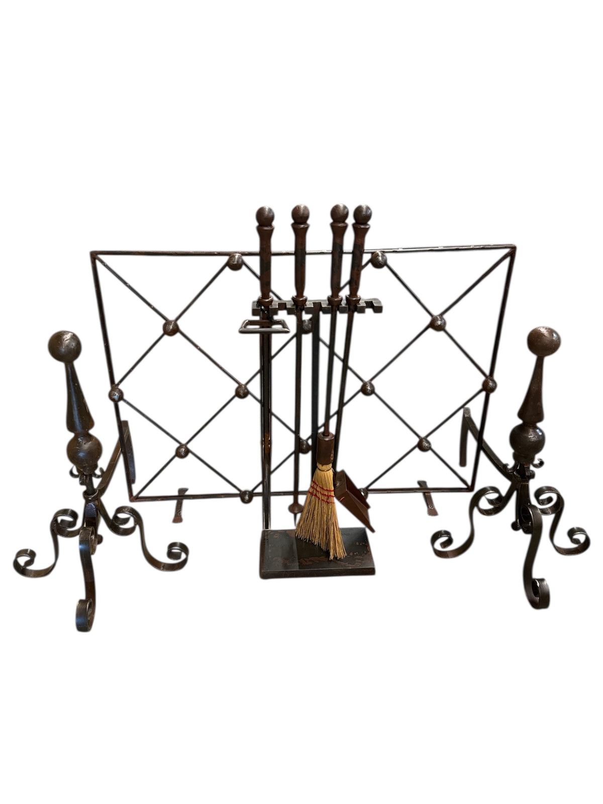 Fireplace  Screen, Andirons & Tools