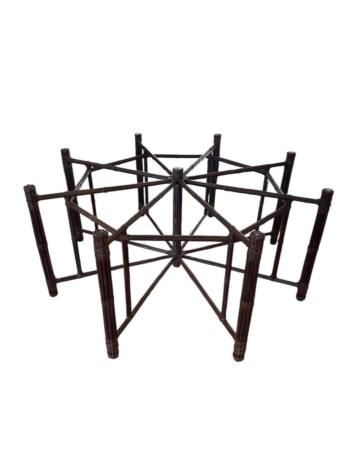 Octagonal Dining Table with Bamboo Base by McGuire