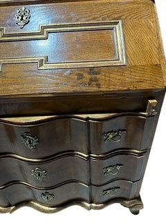 Secretary Desk Gilt Accents Drop Front