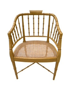 Set of Eight Bamboo Chair with Cane Seats